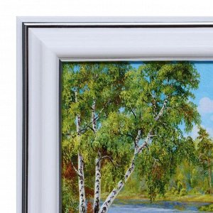 Картина "Ромашки у озера" 13х18(16х21) см