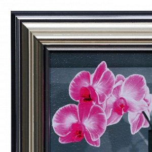Картина &quot;Розовые орхидеи на сером&quot; 13х18(16х21) см