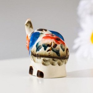 Сувенир керамика "Слоник маленький" цветной 2,5х4,5 см