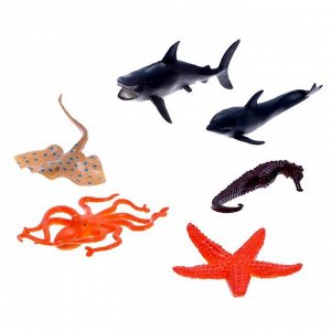 Набор морских животных «Подводное братство», 6 штук, МИКС