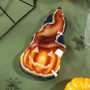 Блюдо сервировочное Доляна «Хэллоуин. Тыква в шляпе», 20*11,2*1,8 см