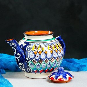 Чайник Риштанская Керамика "Узоры", 1000 мл, микс