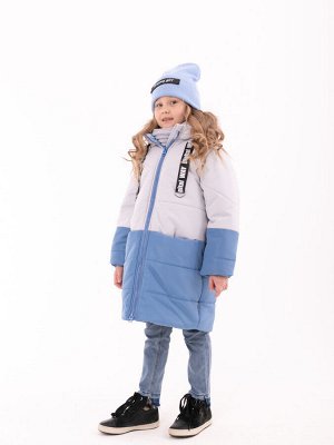 101435/1 (голубой) Пальто для девочки