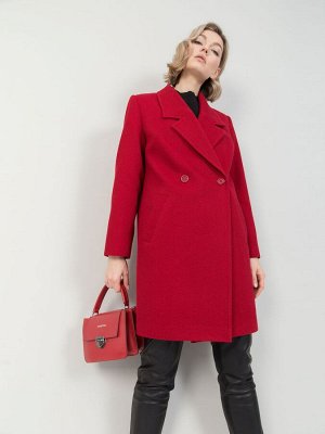 Пальто красное двубортное, Пальто 211405-4527
