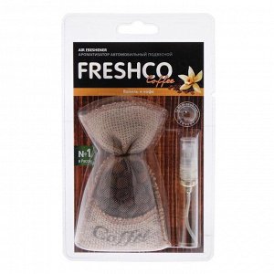 Ароматизатор мешочек с кофейными зёрнами "Freshсo Coffee", ваниль и кофе 36 г, спрей 5 мл, с тестером
