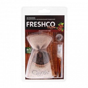Ароматизатор мешочек с кофейными зёрнами "Freshсo Coffee", натуральный кофе 36 г, спрей 5 мл, с тестером