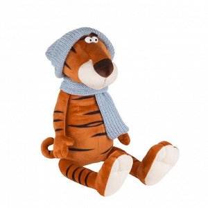 Мягкая игрушка «Тигр Гоша в вязаном шарфе и шапке», 25 см