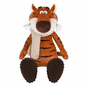 Мягкая игрушка «Тигр Костян в вязаном шарфе и уггах», 30 см