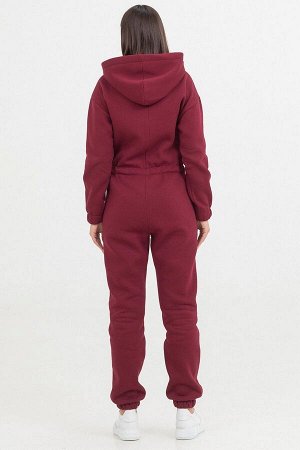 Комбинезон OverSize женский с начесом бордовый