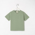 Футболка детская MINAKU:Basic line kids цвет оливковый, рост 140