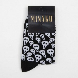 Носки MINAKU «Крик», цвет чёрный, (27 см)