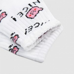 Носки женские MINAKU «Nice», цвет белый, (23 см)