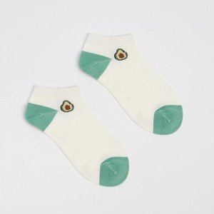 Набор женских носков (5 пар) MINAKU «Авокадо», размер 36-39 (23-25 cм)