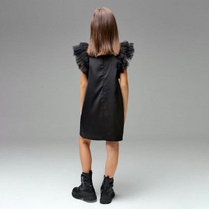 Платье нарядное детское, цвет чёрный, рост 122 см