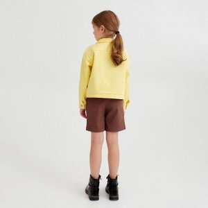 Шорты для девочки MINAKU: Casual collection KIDS цвет шоколадный, рост 104