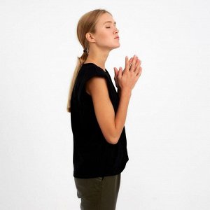 Майка женская MINAKU OVERSIZE FIT: чёрный 44
