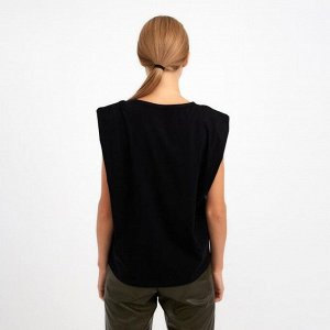Майка женская MINAKU OVERSIZE FIT: чёрный 44