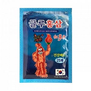 Пластырь с глюкозамином и корнем красного женьшеня Korean Glu Red Ginseng