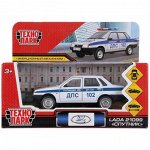 7154170, Машина металлическая LADA-21099 «Спутник полиция», 12 см, открываются двери и багажник, цвет белый