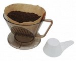 Воронка для заваривания дрип - кофе с мерной ложкой(2-4кружки), 1шт