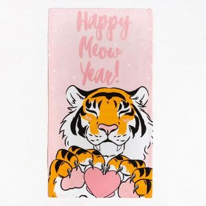 Полотенце «Доляна» Happy meow year 35х60 см,100% хлопок 160 г/м2