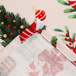 Набор салфеток &quot;Этель&quot; &quot;Santa Claus&quot; 46х46 см - 4 штуки, 100%хлопок, репс 210 г/м2