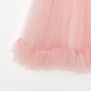 Платье нарядное детское, цвет розовый, рост 134 см