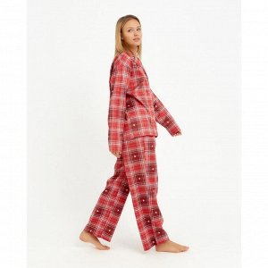Пижама (рубашка, брюки) женская KAFTAN Red, р. 48-50