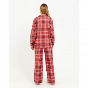 Пижама (рубашка, брюки) женская KAFTAN Red, р. 40-42