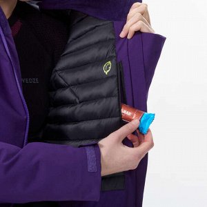 Куртка теплая лыжная женская фиолетовая 500 wedze