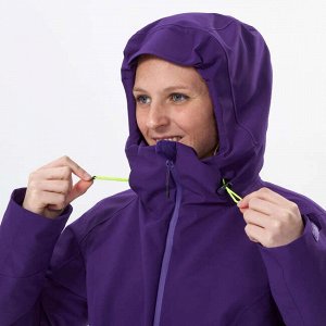 Куртка теплая лыжная женская фиолетовая 500 wedze