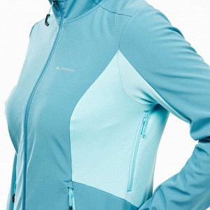 Куртка для горного треккинга Softshell женская - TREK 500 WINDWARM FORCLAZ