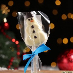Шоколадный снеговик на палочке, 25 г