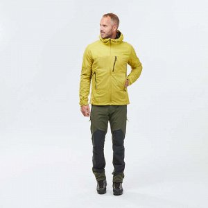 Куртка из софтшелла для горных походов ветрозащитная мужская MT900 WINDWARM  FORCLAZ