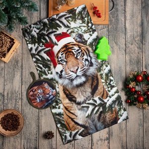 Набор подарочный Tiger кухонное полотенце, прихватка, силиконовая форма