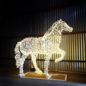 Светодиодная фигура "Лошадь", объемная, 150 х 150 х 75 см, 100 Вт