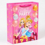 Пакет ламинат вертикальный &quot;Cristmas party&quot;, Принцессы, 31х40х11,5