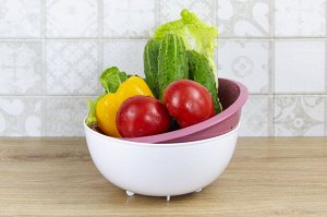 Дуршлаг Д21,5см с миской 2,0л ЯГОДНЫЙ
