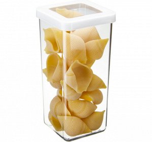 Банка для сыпучих продуктов 1,4л [СТЕП ]БЕЛЫЙ