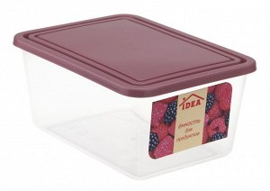 IDEA Емкость для продуктов прямоугольная 1,2л  ягодный