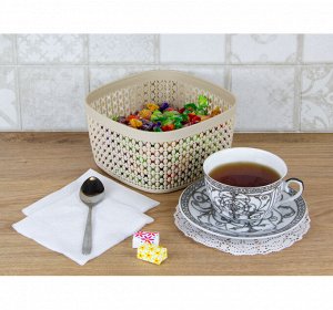 Сухарница 17*17*9см [ПИРУЛА] СМОКИ