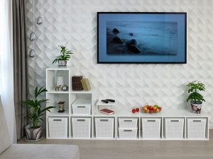 Коробка для хранения квадратная "Лофт" без крышки 11л 290х290х150 (белый)