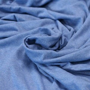 Отрез ткани кулирная гладь цвет синий меланж, 50х50 см