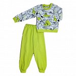 Костюм ясельный 0160/17 динозаврики, салатовый