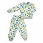 Костюм ясельный 0160/19 динозаврики на сером