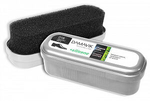Обувная щетка DAMAVIK Silicone(губка с пропиткой). 018 черный/black, для гладкой кожи. Придает блеск, защищает от влаги, мгновенно придавая обуви обновленный вид.