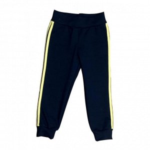 Спортивные штаны 381/34 т.синие, желтые лампасы