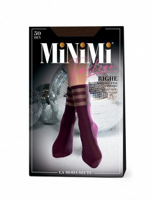 Носки женские тм MiNiMi RIGHE 50 den - цветные, матовые, эластичные носки из мягкой микрофибры с люрексом