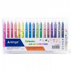 Цветные карандаши для грима 18цв выкручивающиеся, пласт. уп. AL4520-18 Alingar {Китай}