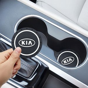 Силиконовые подстаканники в авто с логотипом KIA